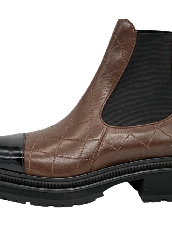 Chanel Tan Quilted Ankle Boots