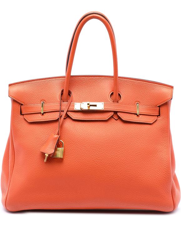 Hermes Orange Clemence Birkin Retourne 35