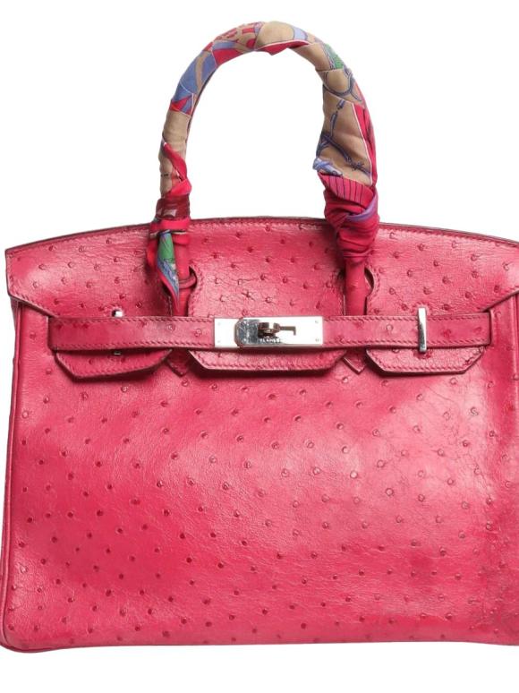 Hermes Pink Ostrich 2004 Birkin 30