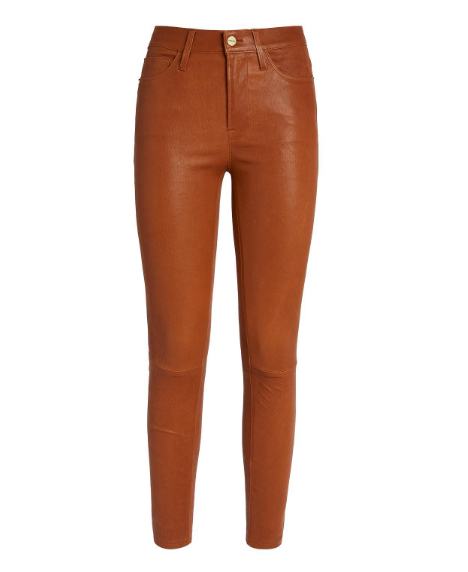 Frame Le High Skinny Leather Jeans