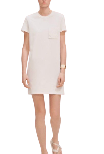 Hermes White Cotton T-Shirt Dress