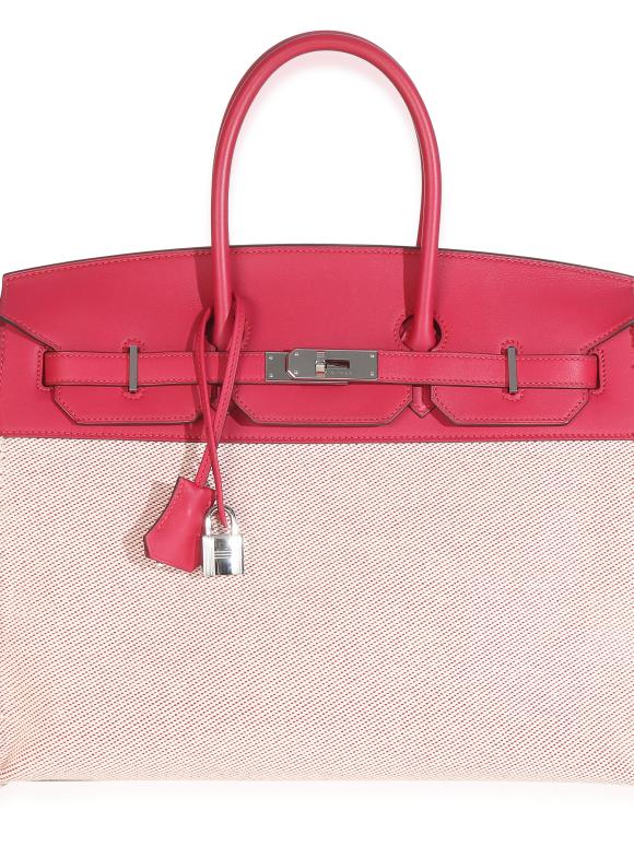 Hermes Hermès  Swift Twill H Fray Fray Birkin 35 PHW