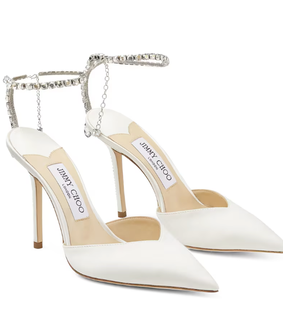 Jimmy Choo Saeda 100 Satin Pumps