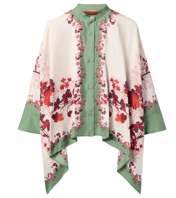 La Double J Foulard Silk Twill Shirt Woodland Placee