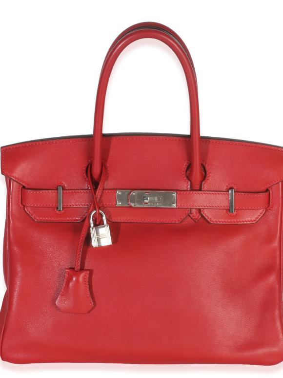 Hermes Hermès  Swift Birkin 30 PHW Rouge Casaque