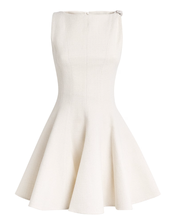 Maje Tweed Flared Mini Dress