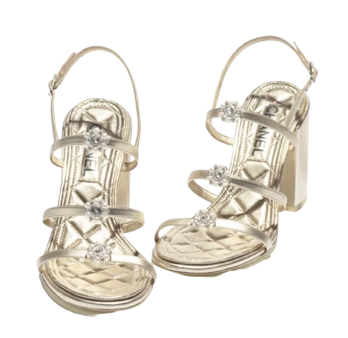 Chanel Gold Resort Show Runway Shoes from 2206 Show