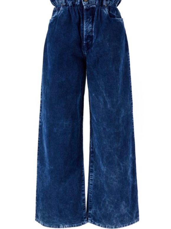 Miu Miu Blue Cord Wide Leg Pants