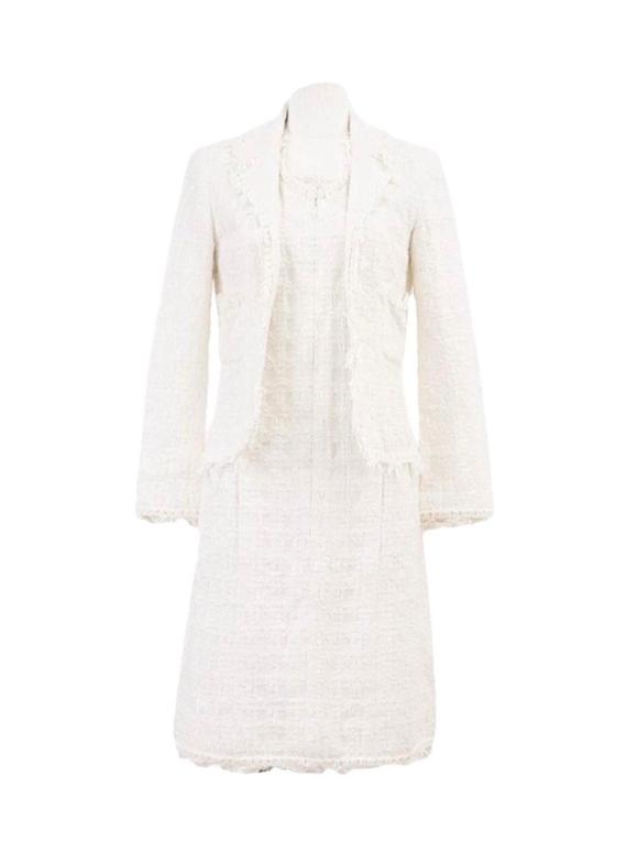 Chanel Tweed Boucle Dress Suit