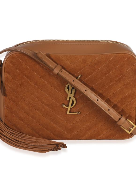 Saint Laurent  Suede Matelasse Monogram Lou Camera
