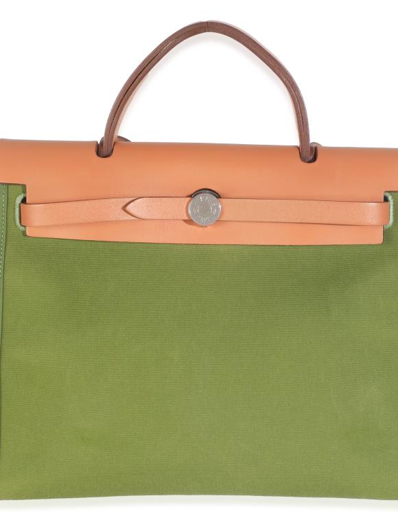 Hermes Hermès Vache Hunter Toile Herbag Zip 31 PHW