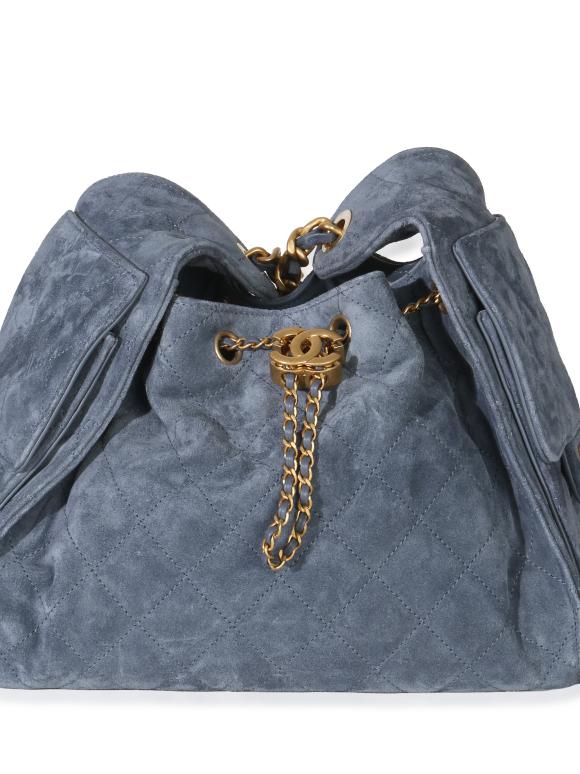 Chanel Quilted Suede Small Chanel 25 Hobo