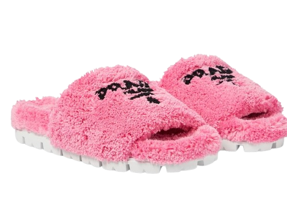 Prada Pink Towelling Slides