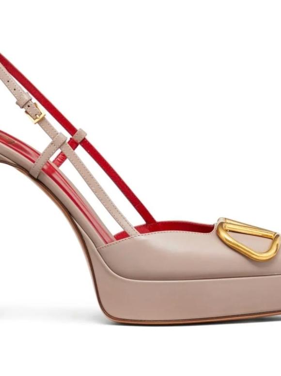 Valentino Nude Slingback Sandals
