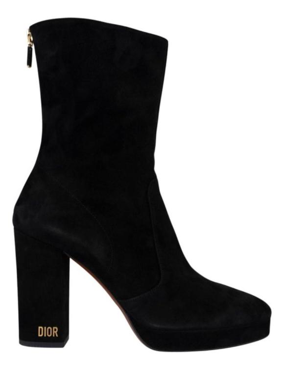 Dior Black Suede Ankle Boots