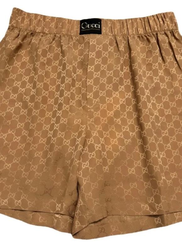 Gucci GG Print Silk Shorts