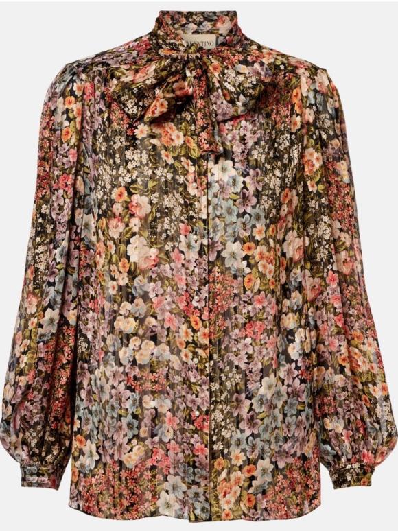 Valentino Printed Silk Blouse
