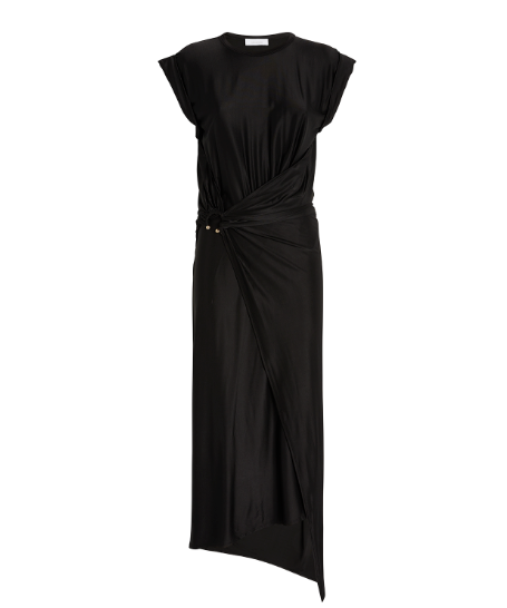 Rabanne Gathered-Detail Draped Midi Dress