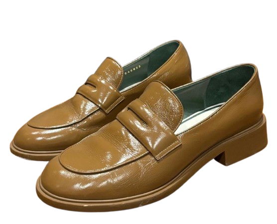 Chanel Brown Patent Loafers