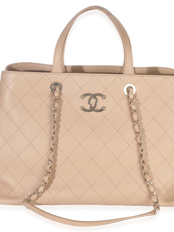 Chanel Quilted Calfskin Large Serial Shopper Tote
