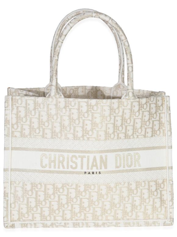 Christian Dior  Oblique Embroidery Medium Book Tote