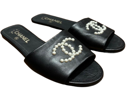 Chanel Embellished CC Slides