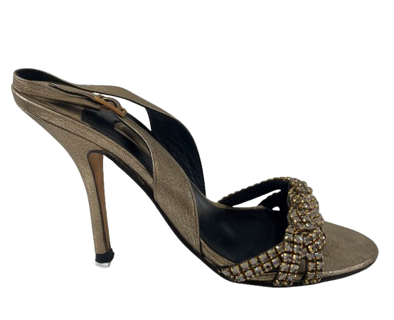 Gina Embellished Bronze/Gold Sandals