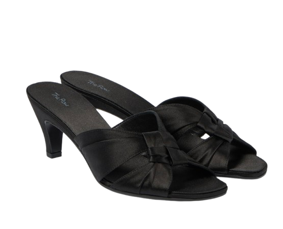 The Row Black Silk Mules
