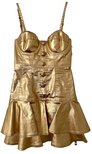Moschino Couture Vintage Gold Dress And Jacket Barbie Collection