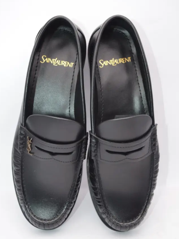 Saint Laurent Black Moccasins