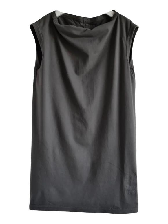 Rick Owens Brown Cotton Tank Top