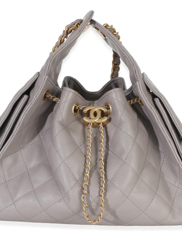 Chanel Quilted Caviar Small Chanel 25 Hobo Handbag
