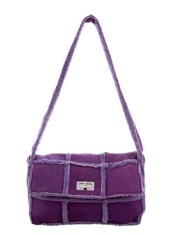 Chanel Purple Sheepskin Shoulder Bag