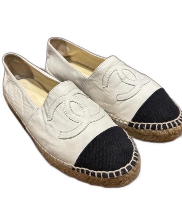 Chanel Black And White Espadrilles