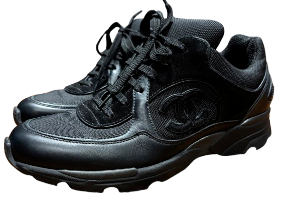 Chanel Black CC Trainers
