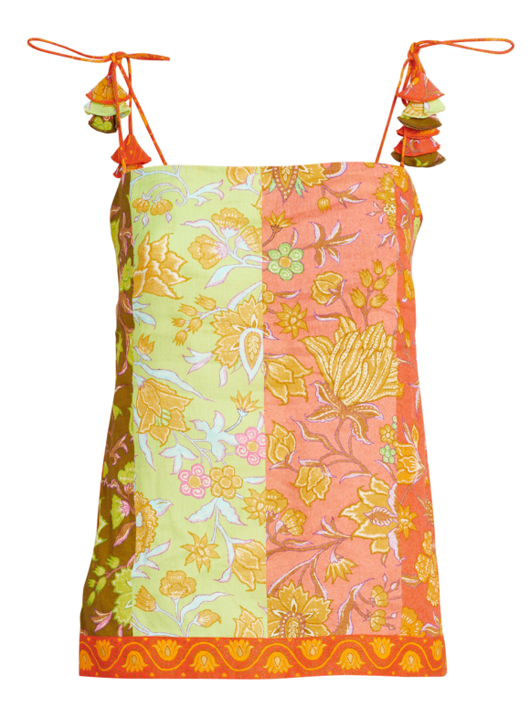 Boteh Alvita Cami Top In Melon Patchwork