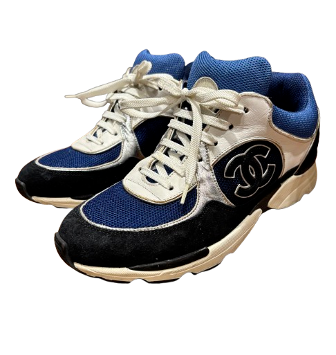 Chanel Blue CC Trainers