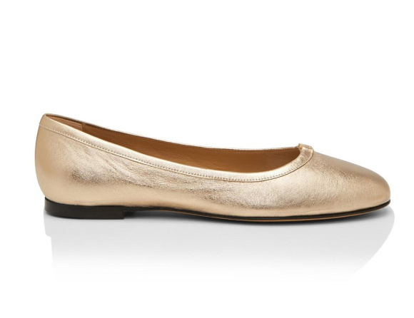 Chloe Metallic Leather Ballet Flats