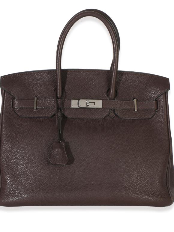Hermes Hermès  Togo Birkin 35 PHW Chocolat