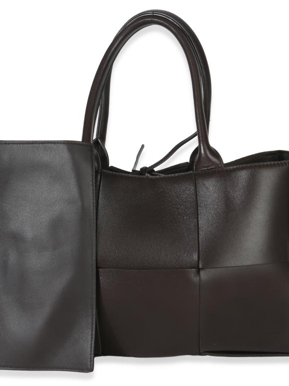 Bottega Veneta Brown Fondant Intrecciato Nappa Mini Arco Tote