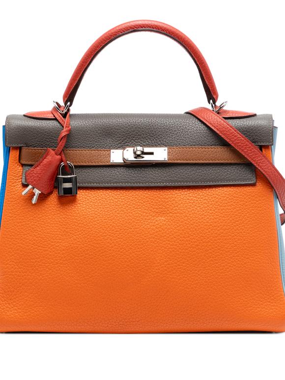 Hermes Limited Edition Clemence Arlequin Kelly II Retourne 32