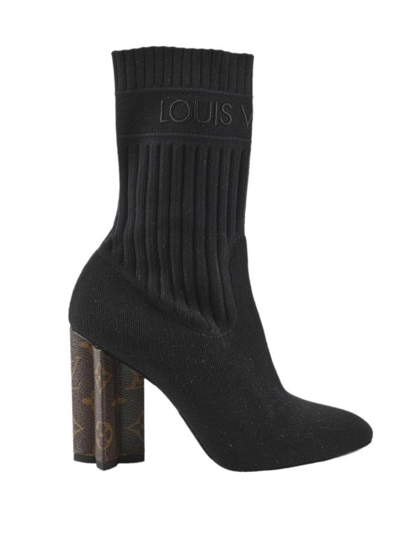 Louis Vuitton Black Heeled Ankle Boots