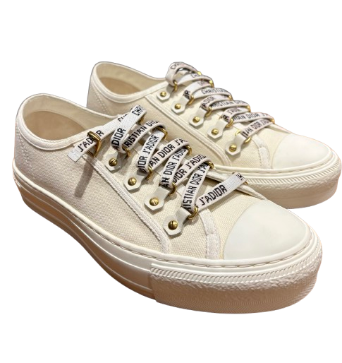 Dior White Canvas Trainers