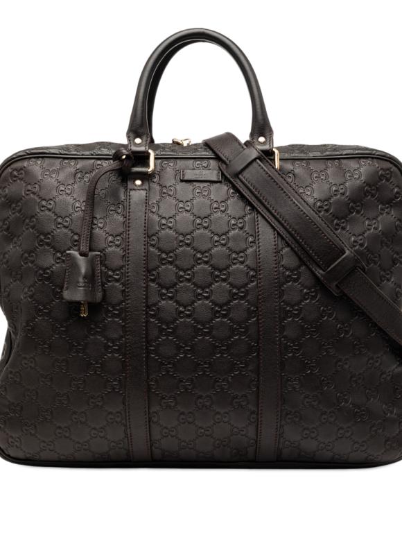 Gucci Black Guccissima Business Bag