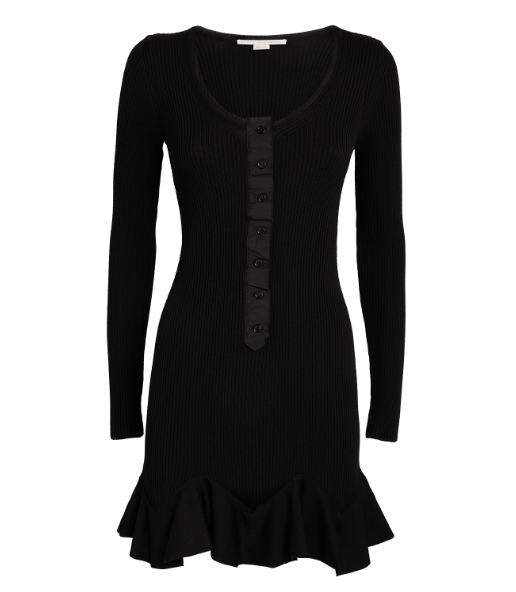 Stella McCartney Fluted Ribbed Mini Dress