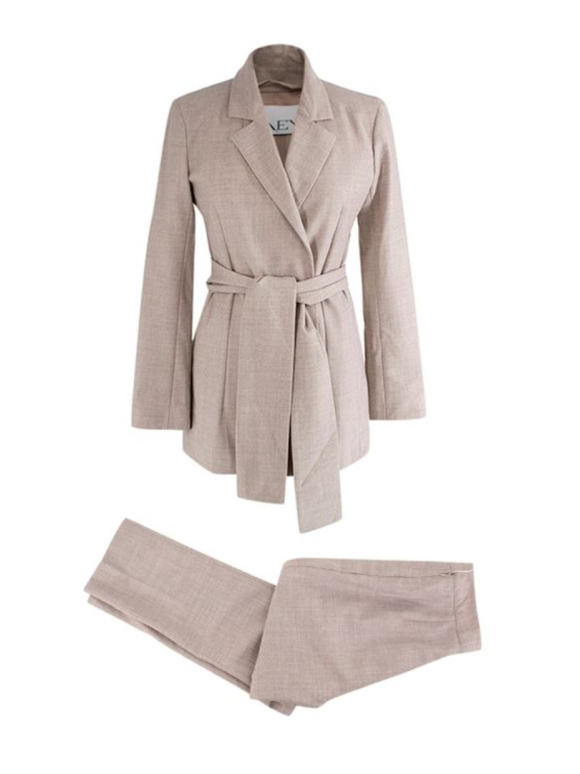 Raey Beige Wool Tailored Jacket and Trousers Set
