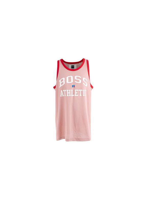 Boss x Russell Athletic Pink Perforated Vest