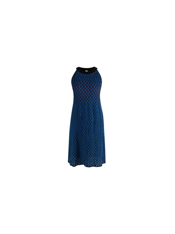 Missoni M blue & black knitted dress