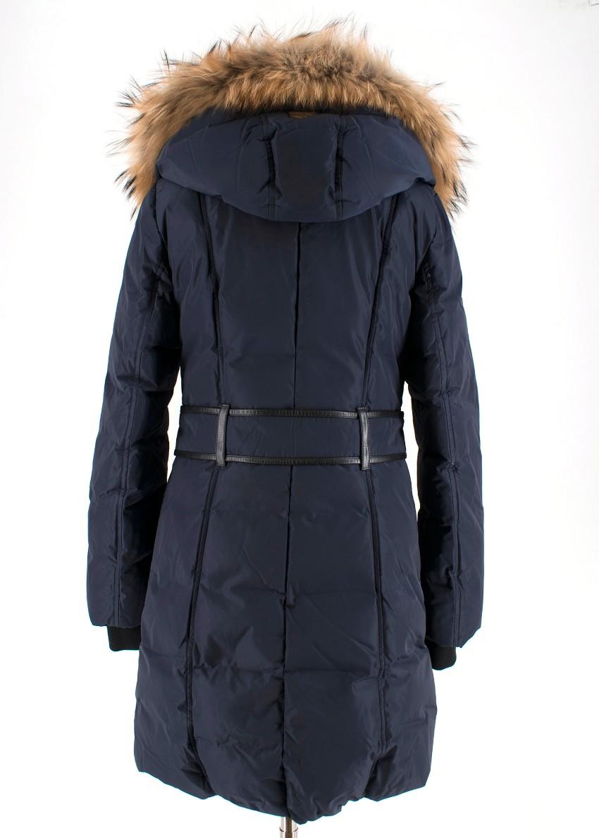 Mackage Mackage Kay Blue Down Coat w/ Signature Natural Fur Collar Hewi