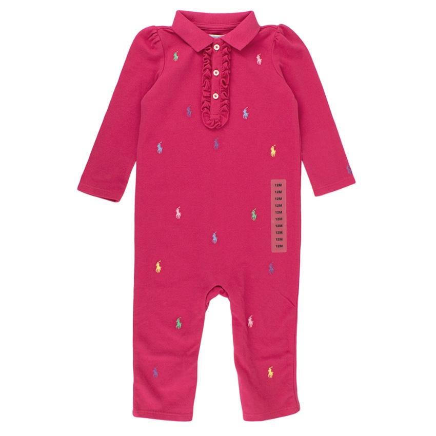 Ralph Lauren Kids Pink Cotton Polo Coverall Hardly Ever Worn It